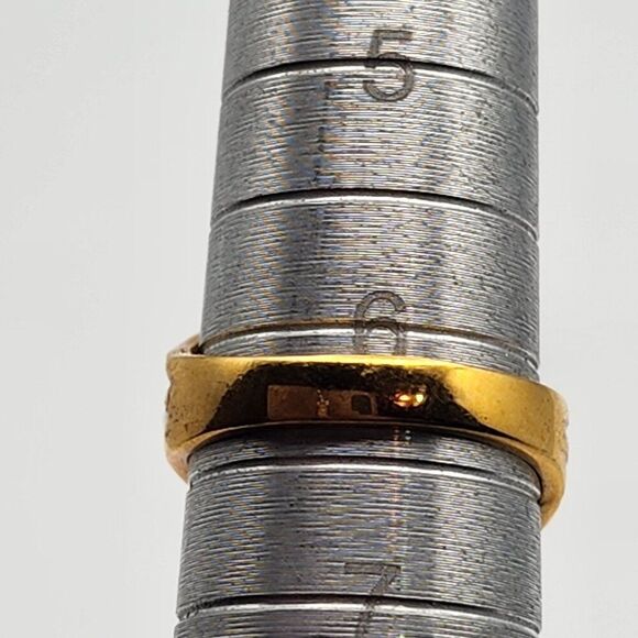 Vintage 14K Gold Electroplated Faux Pearl & Rhinestone Ring (6.25) - Picture 5 of 8